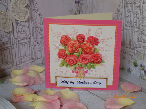 Red Rose Posy Greeting Card